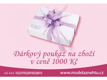 Dárkový poukaz v hodnotě 1 000 Kč
