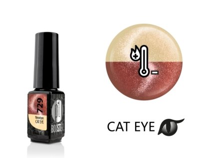 Platinum LED-tech BOOSTER COLOR - Cat Eye Thermo - Newton (729), 3,5ml - Gel-lak BEZ PILOVÁNÍ
