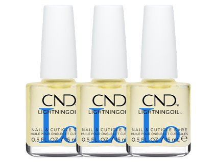 CND LIGHTNINGOIL - sada 3x suchý olej na nehty a kůžičku