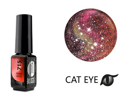 Platinum LED-tech BOOSTER COLOR - Cat Eye Dragon - Norbert (715), 3,5ml - Gel-lak BEZ PILOVÁNÍ