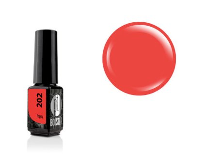 Platinum LED-tech BOOSTER COLOR - Poppy (202), 3,5ml - Gel-lak BEZ PILOVÁNÍ