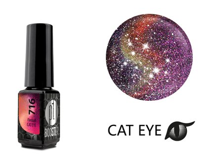 Platinum LED-tech BOOSTER COLOR - Cat Eye Dragon - Fireball (716), 3,5ml - Gel-lak BEZ PILOVÁNÍ