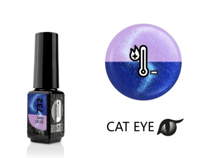 Platinum LED-tech BOOSTER COLOR - Cat Eye Thermo - Galilei (732), 3,5ml - Gel-lak BEZ PILOVÁNÍ