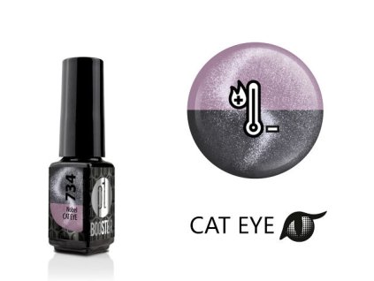 Platinum LED-tech BOOSTER COLOR - Cat Eye Thermo - Nobel (734), 3,5ml - Gel-lak BEZ PILOVÁNÍ