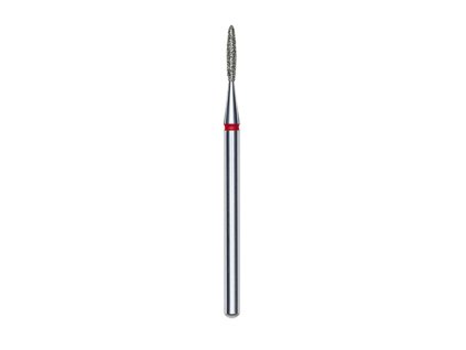 Staleks Diamantová fréza plamínek, červená, průměr 1.4mm, délka 8mm - FA10R014/8