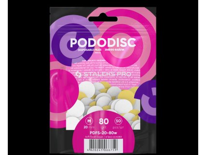 Staleks Náhradní brusný papír s pěnovou vrstvou pro PODODISC STALEKS PRO M - 80 (50 ks) PDFS-20-80w