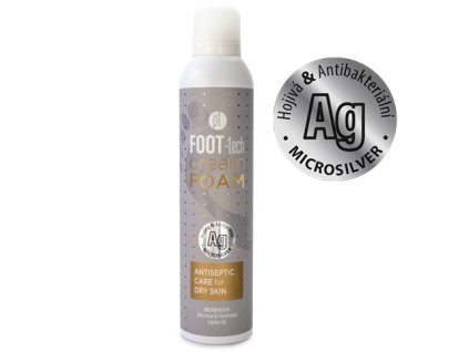 Platinum FOOT-tech Cream Foam 300ml - Antiseptic Care for dry skin (Ag)