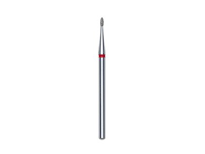 Staleks Diamantová fréza kulka, červená, průměr 1.2mm, délka 3mm - FA50R012/3