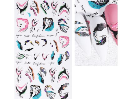 Nail Stickers - Colorful Abstract 15
