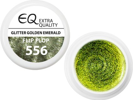 EBD EQ Colour Gel - Glitter Golden Emerald Flip Flop