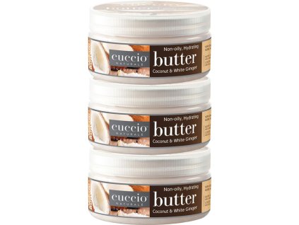 CUCCIO SADA: Coconut and White Ginger Butter Blend - Máslová emulze Kokos a bílý zázvor (3 x 226g)