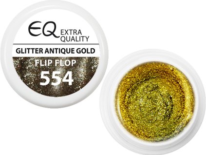 EBD EQ Colour Gel - Glitter Antique Gold Flip Flop