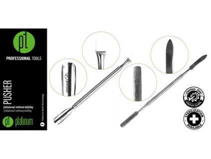 2 KS ZA CENU 1 KS: Platinum, PROFESSIONAL TOOLS - PUSHER + SPATULA