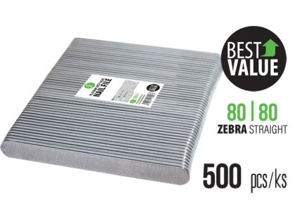 Platinum Best Value File Straight 80/80 - pilník rovný - Zebra - 500 ks