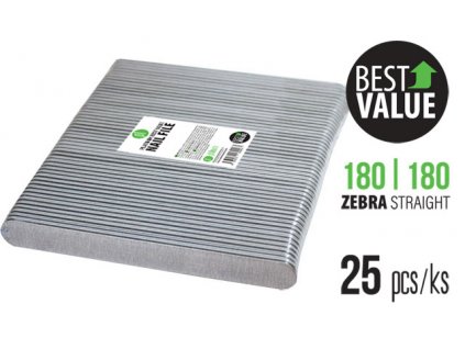 Platinum Best Value File Straight 180/180 - pilník rovný - Zebra - 25 ks