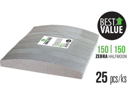 Platinum Best Value File Halfmoon 150/150 - pilník - Zebra - 25 ks