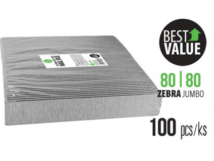 Platinum Best Value File Jumbo 80/80 - pilník - Zebra - 100 ks