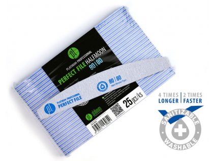 Platinum Perfect File Halfmoon 80/80 pilník - Zebra - sada 25 ks