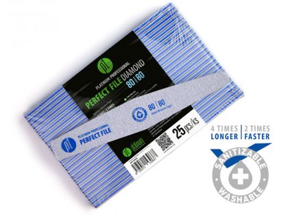 Platinum Perfect File Diamond 80/80 pilník - Zebra - sada 25 ks