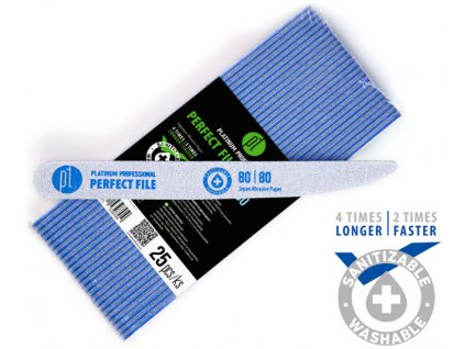 Platinum Perfect File Edge 80/80 pilník - Zebra - sada 25 ks