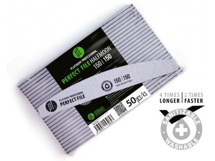 Platinum Perfect File Halfmoon 150/150 pilník - Zebra - sada 50 ks