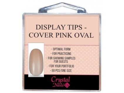Crystal Nails Tip Nude Cover Pink Box