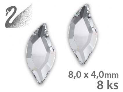 Swarovski Overlays - Diamond Leaf - Crystal