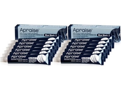 APRAISE Professional Eyelash and Eyebrow Tint - Blue Black - Sada 12 ks