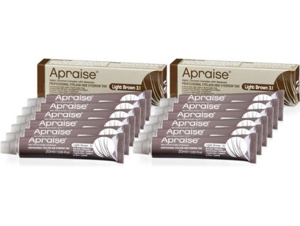 APRAISE Professional Eyelash and Eyebrow Tint - Light Brown - Sada 12 ks