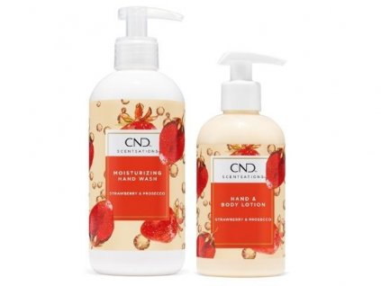 CND SCENTSATIONS Wash and Lotion - Strawberry/Prosecco - sada 2 ks