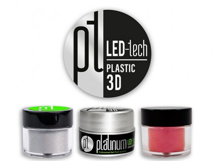 Platinum LIMITOVANÁ SADA LED-tech Plastic 3D, 5g - s pigmenty