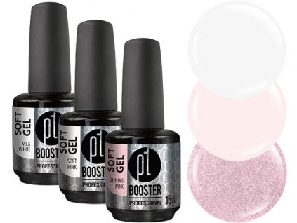 Platinum SADA LED-tech BOOSTER SOFT GEL 3x15ml (Milk White,Soft Pink,Shining Pink)