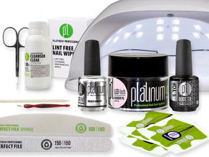 Platinum Gel na šablony - startovací sada s lampou