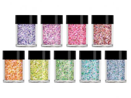 Lecenté Ladies in Pink Multi Glitz Glitter - sada 9 odstínů multiglitrů