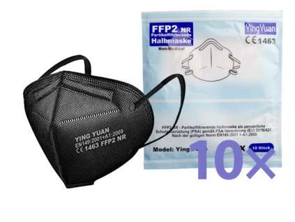 modelaznehtu.cz Respirátor FFP2 balení 10ks ČERNÝ