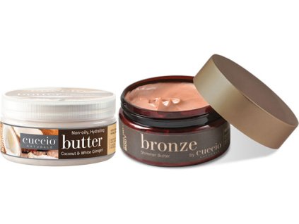 CUCCIO 2ks za cenu 1ks: Coconut and White Ginger Butter 226g, Bronze Shimmer Butter 226g