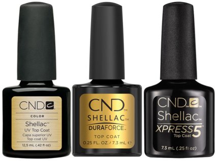 3 KS ZA CENU 1 KS: CND SHELLAC,  SHELLAC sada Base,Top II.