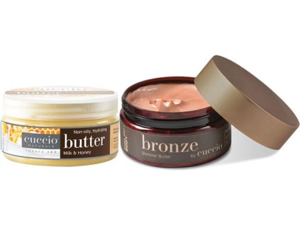 CUCCIO 2 ks za cenu 1 ks: Bronze Shimmer Butter (226 g) + Milk and Honey Butter (226 g)