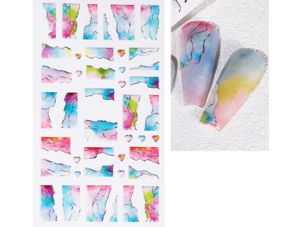 modelaznehtu.cz Nail Stickers - Colorful Abstract 12