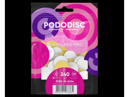 Staleks Náhradní brusný papír s pěnovou vrstvou pro PODODISC STALEKS PRO L - 240 (50 ks) PDFS-25-240w