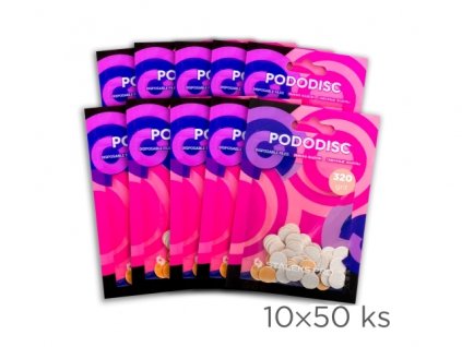 Set 10 x 50 ks - Náhradní bílý brusný papír pro PODODISC STALEKS PRO XS - 320