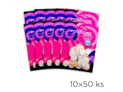 Set 10 x 50 ks - Náhradní bílý brusný papír pro PODODISC STALEKS PRO S - 80