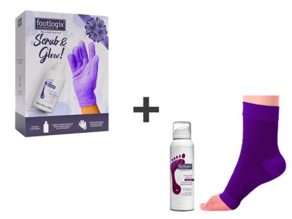 Footlogix Set dárkových sad Scrub and Glow a Happy Heels
