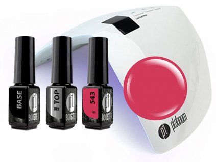 Platinum Startovací sada BOOSTER Color 3x3,5ml - Lips (543) s lampou Platinum White Princess 54W