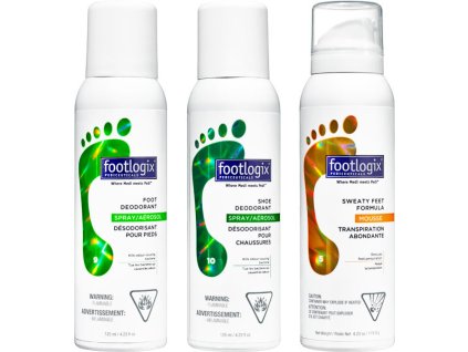 3 KS ZA CENU 1 KS: Footlogix, Sweaty Feet Set - sada pro potivé nohy