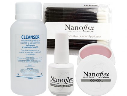 NanoFlex Reconstructive Gel - kompletní sada - Conceal Pink