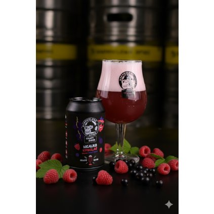 Nealko Kyseláč malina&černý rybíz - plech 330 ml