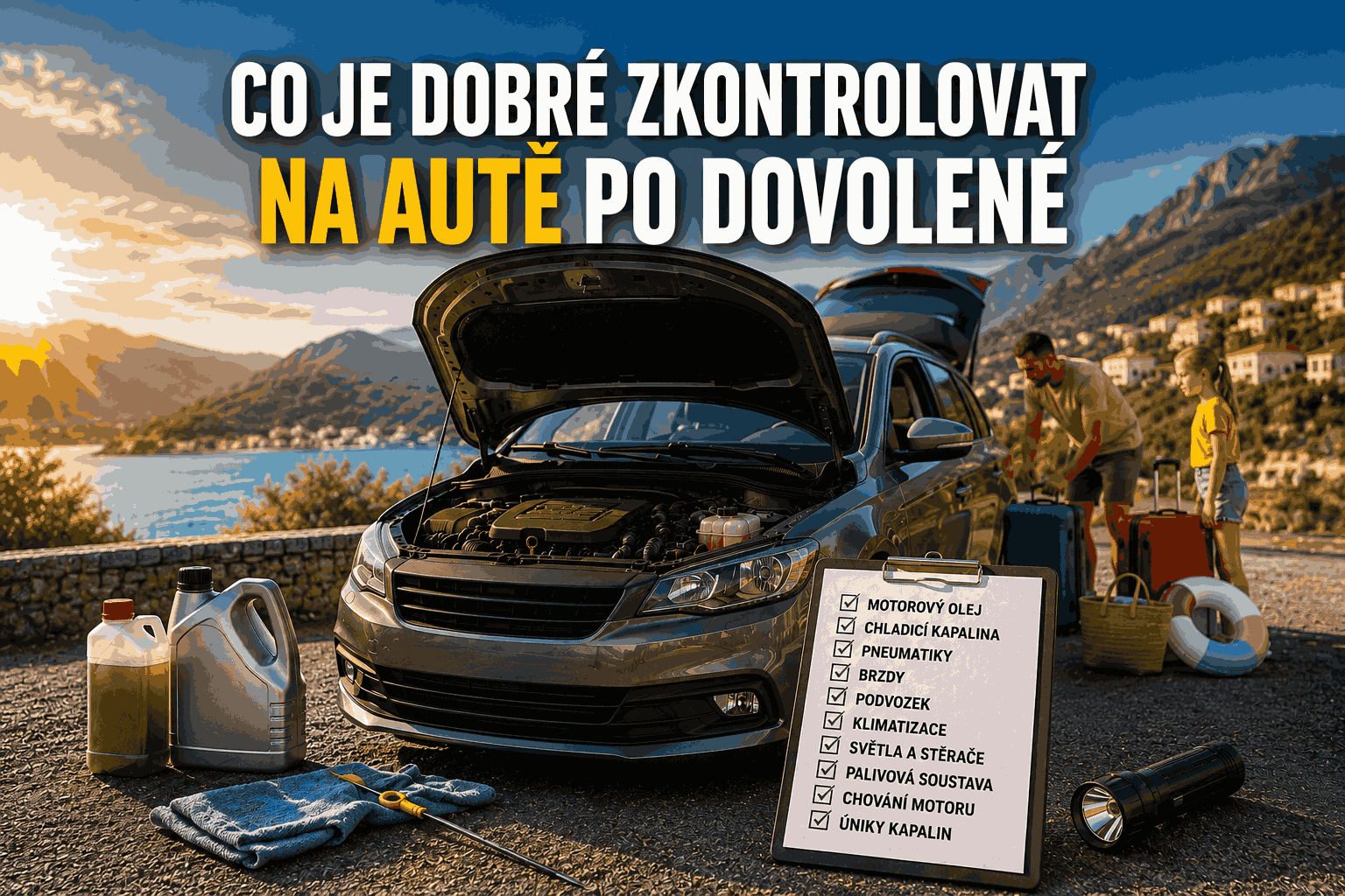Co je dobré zkontrolovat na autě po dovolené: praktický seznam pro řidiče