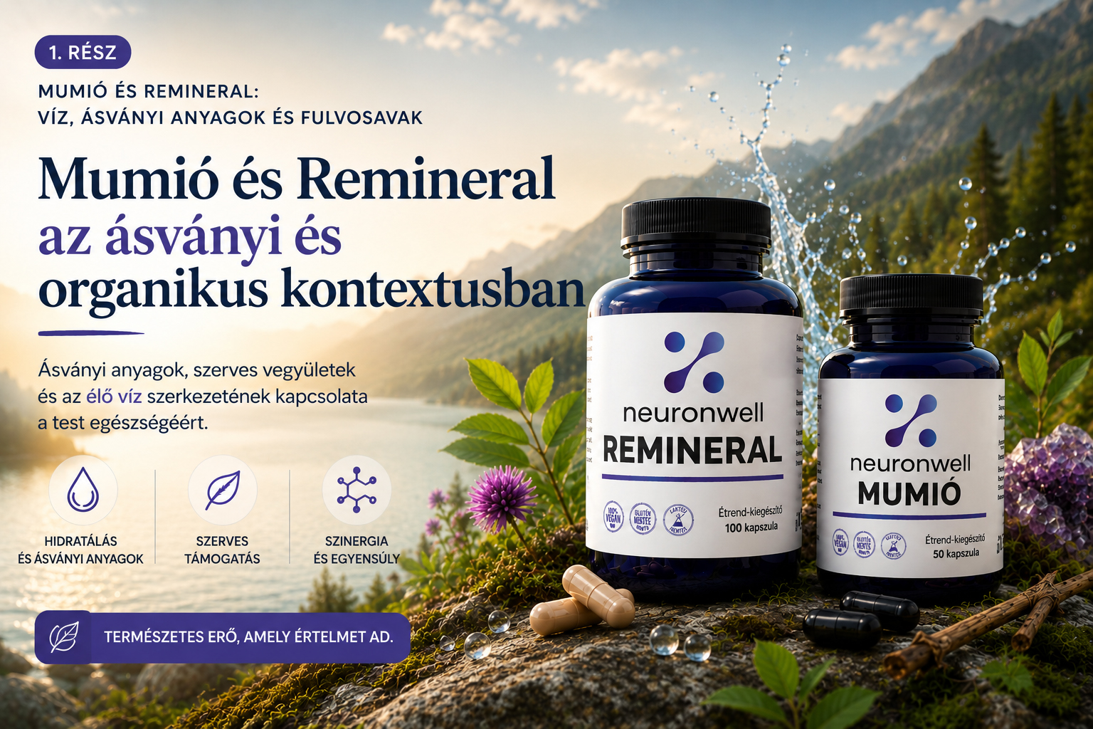 Mumio és Remineral: víz, ásványi anyagok és fulvosavak – 1. rész