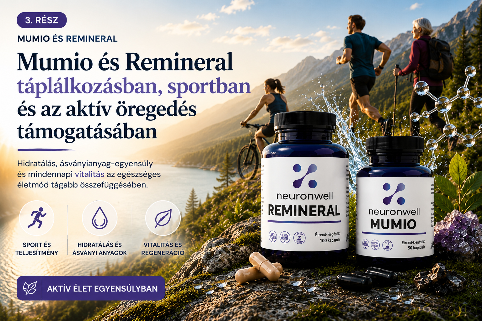 Mumio és Remineral – 3. rész: mozgás, hidratálás és hosszú távú vitalitás